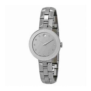 Movado Women's Sliver Analog Display Swiss Quartz Watch  0606815